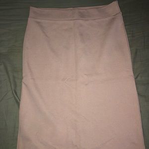 Blush pink pencil skirt